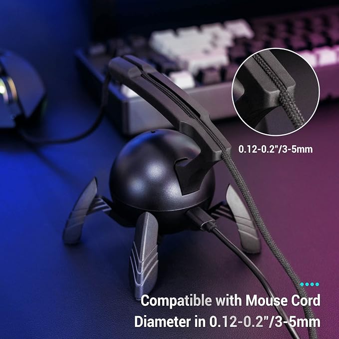 KIWIFOTOS Mouse Bungee RGB Gaming Mouse Cord Holder Controller - Image 8