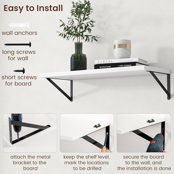 Axeman 12 Inch Deep Floating Shelves 30 Inches Long Set of 2 - Image 6