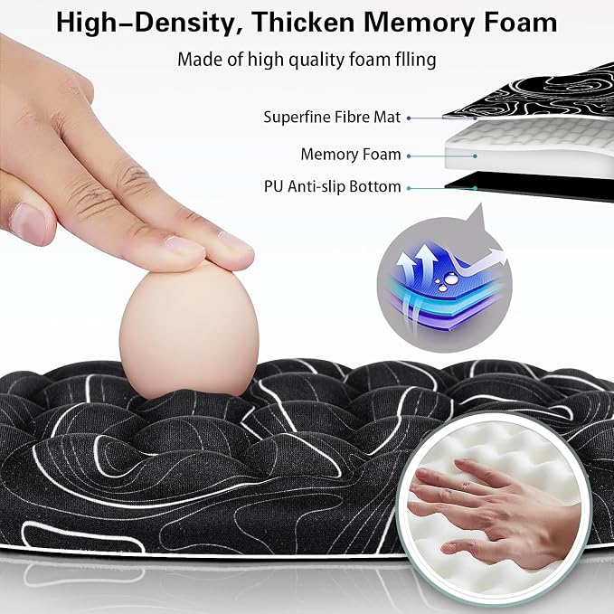 Canjoy Mouse Pad with Wrist Rest, Ergonomic Wrist Support with Massage - Image 4