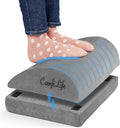 ComfiLife Foot Rest for Under Desk at Work – Adjustable Desk FootRest for Office Chair, Gaming Accessories – Ergonomic Teardrop Design for Back, Hip & Leg Pain Relief – 100% Memory Foam (Gray) by ComfiLife