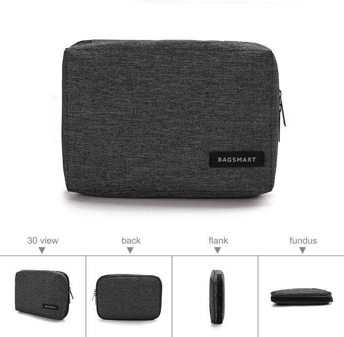 BAGSMART Travel Electronics Organizer, Phone SD Card, Men Women, Black - Image 8