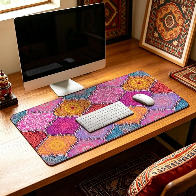 Mouse Pad Gaming - Desk Mat for Keyboard and Mouse - Large Mouse Pads for Desk, Gaming Mousepad with Non-Slip Base, Desks Pad (31.5" X 11.8") for Game, Office and Home - Image 5