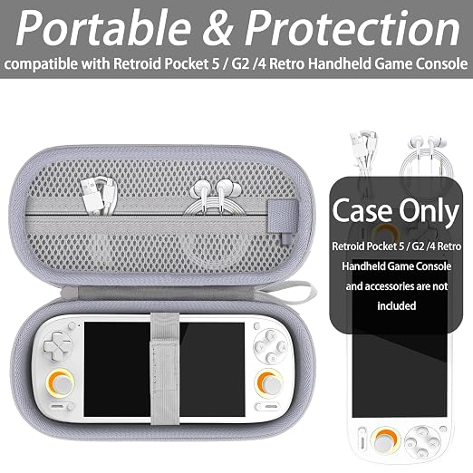 khanka Case for Anbernic RG VITA Pro/Retroid Pocket 6/5 Console,White - Image 6