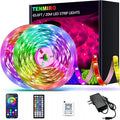 Tenmiro 65.6ft Led Strip Lights, Ultra Long RGB Color Changing LED Light Strips Kit with 44 Keys Ir Remote Led Lights for Bedroom, Kitchen, Home Decoration by Tenmiro