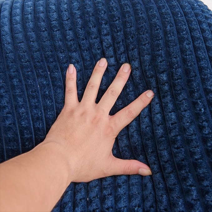 A Nice Night Navy 18.5" Bed Wedge Reading Pillows with Arms for Sitting - Image 8