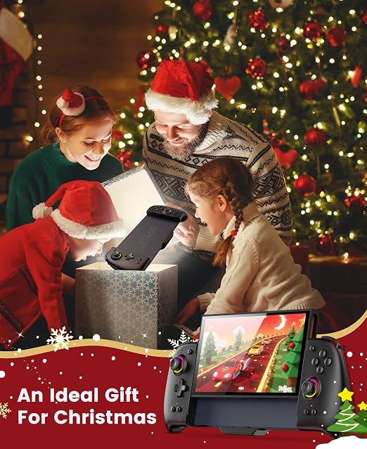 NinABXY Hall Effect Joystick Controller for Nintendo Switch 2, Wireless One-Piece Handheld Switch Joypad - Macro, Ergonomic Grip, Turbo- Christmas Accessories, Black,M - Image 9