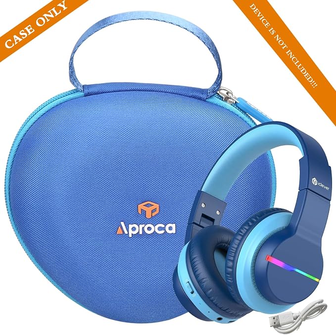Case for iClever BTH12 / HS19 / BTH26 Kids Bluetooth Headphones -Blue - Image 5