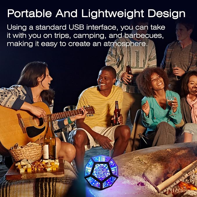 MITO Infinity Mirror Light Dodecahedron, RGBW Cube Light Decor for Gaming - Image 5