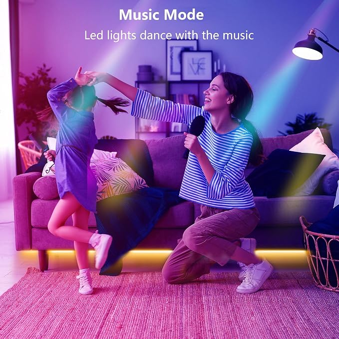 Ledagic Led Lights for Bedroom 100ft (1 Roll), RGB Led Lights Music Sync - Image 9