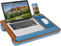 LAPGEAR Home Office Pro Lap Desk - Espresso Blue, Fits 15.6” Laptops by LapGear