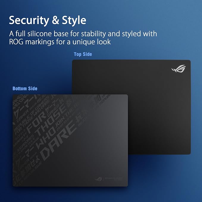 ASUS ROG Moonstone Ace L Glass Gaming Mouse Pad, 19.7” x 15.7” - Black - Image 7