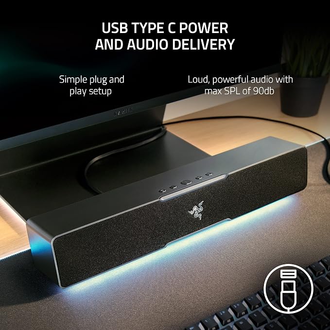 Razer Leviathan V2 X, PC Soundbar with Full-Range Drivers, Black - Image 4