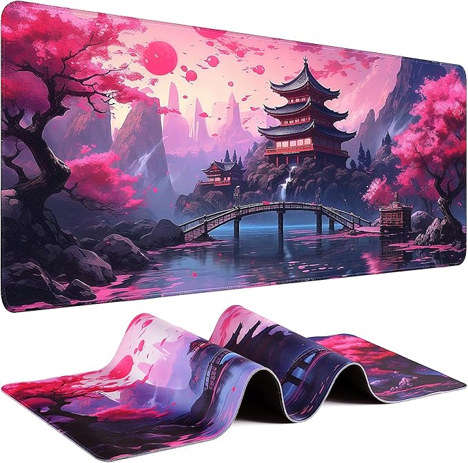 Gaming Mouse Pad - (31.5"×11.8") Japanese Anime Large Mouse Pads for Desk - Desk Mat for Keyboard and Mouse with Non-Slip Base, Desks Pad Matfor Game/Office & Home by Unknown