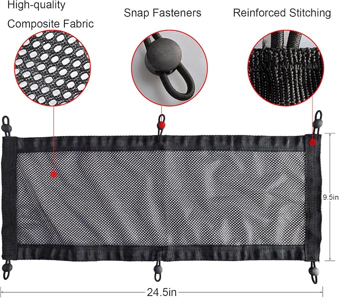 Under Desk Cable Management Net, Screw-in Cord Organizer, 24.5"x9.5" - Image 2