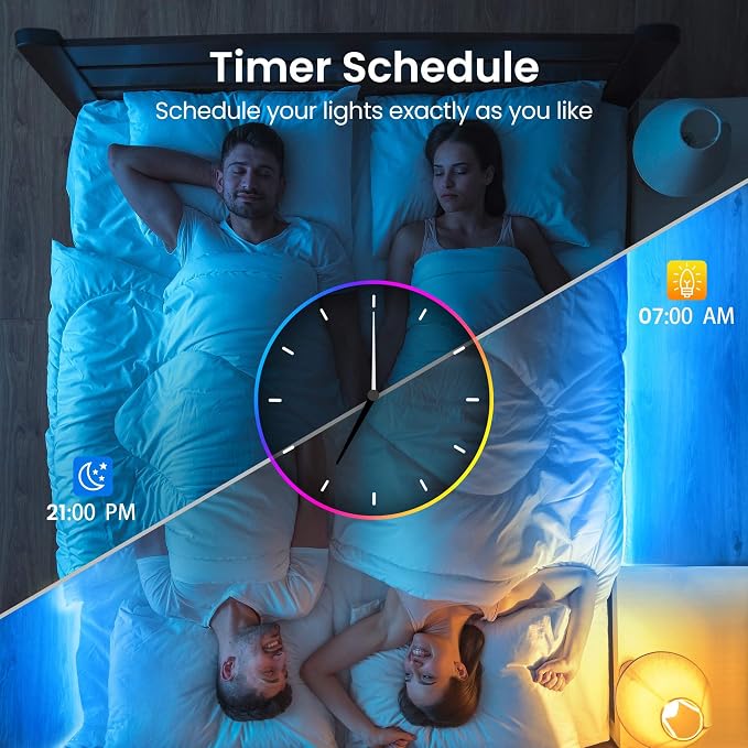 TJOY 100FT Smart Led Strip Lights for Bedroom Alexa Compatible Wireless RGB - Image 5