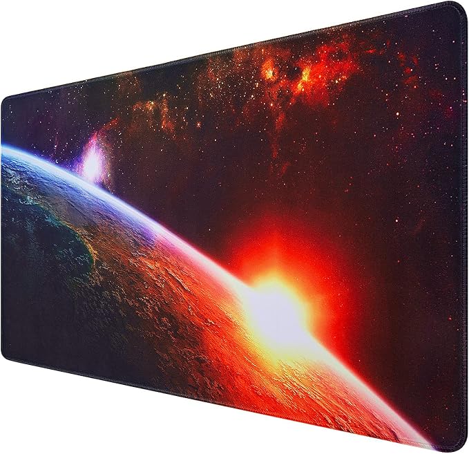 Canjoy Gaming Mouse Pad, 31.5x15.7in Large Mouse Pads for Desk Keyboard Pad | Desk Mat for Keyboard and Mouse Computer Big Full Size Desk Pad with Non-Slip Rubber Base and Stitched Edge for Home Office by Canjoy