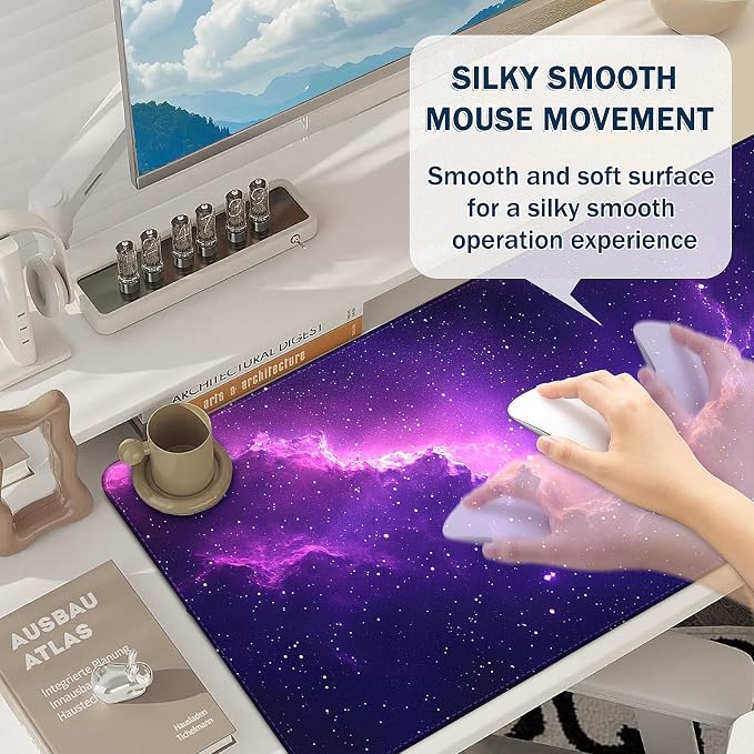 Mouse Pad Gaming - Desk Mat for Keyboard and Mouse - Large Mouse Pad for Desk, Mousepad (35.4" X 15.7") with Non-Slip Base, Desks Pad Mat Office and Home - Image 4