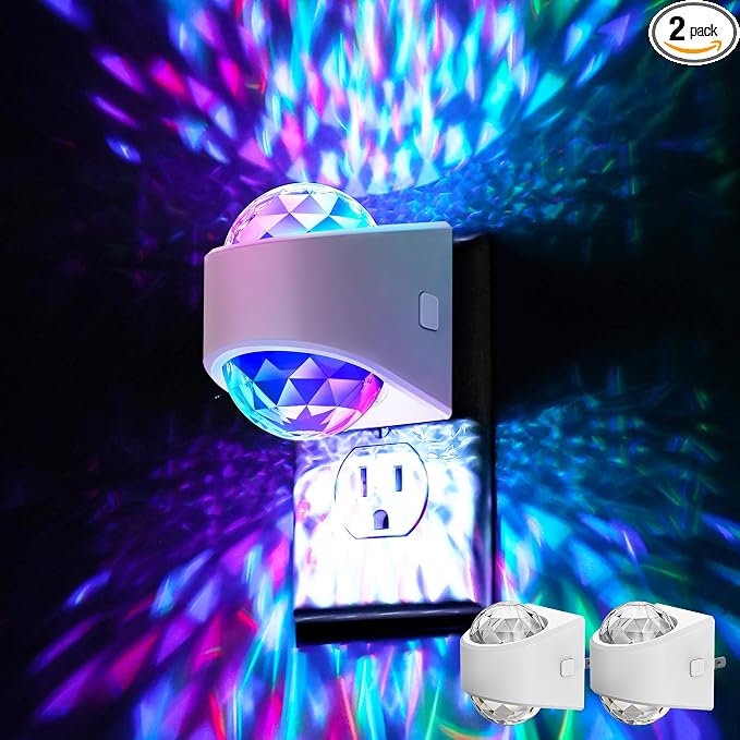 Briignite Night Lights Plug into Wall, Night Light Projector 9-Color RGB by WelcometoBriigniteenjoyyourtimehere