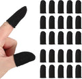 PATIKIL Controller Finger Thumb Sleeve, 40 Pack Mobile Gaming Finger Sleeve Silver Fiber Tip Gloves Anti-Sweat Breathable for Phone Game Touchscreen Devices, Black by PATIKIL
