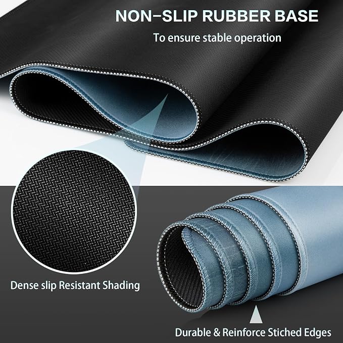 Canjoy Gaming Mouse Pad, 31.5x15.7in Large Mouse Pads for Desk Keyboard Pad | Desk Mat for Keyboard and Mouse Computer Big Full Size Desk Pad with Non-Slip Rubber Base and Stitched Edge for Home Office - Image 4