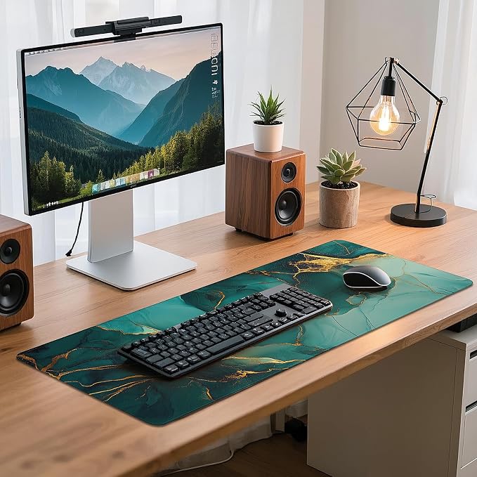 Gaming Mouse Pad - (31.5"×11.8") Marble Large Mouse Pads for Desk - Desk Mat for Keyboard and Mouse with Non-Slip Base, Desks Pad Matfor Game/Office & Home - Image 7