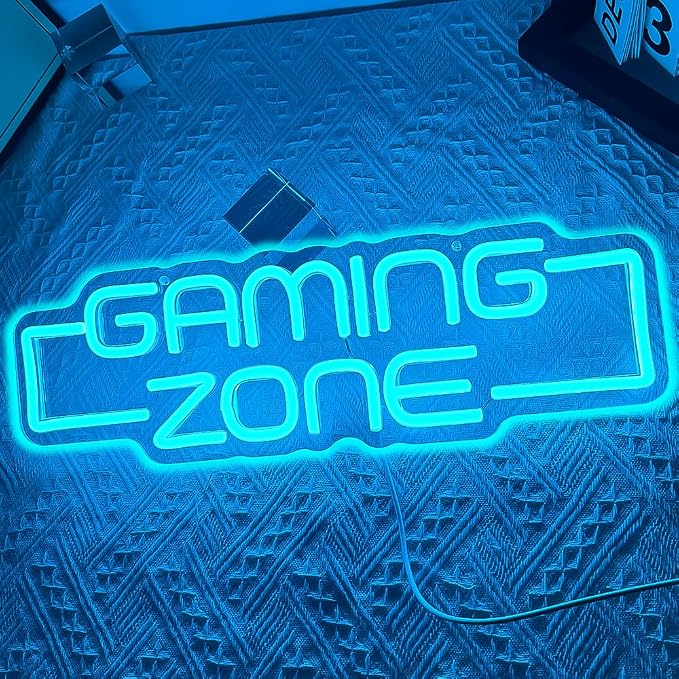 Gaming Zone Neon Sign,Game Zone Neon Sign for Teens Gamer Room Decor，Gaming Light Neon Sign for Gaming Wall Decor，Led Neon Gaming Sign for Gamer Gifts Boys - Image 3