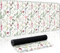 White Kawaii Flower Mouse Pad Large Desk Mat Extended Keyboard Mouse Pad Cute Mousepad with Non-Slip Base and Stitched Edge Floral Mouse Mat Desk Pad 31.5 x 11.8 Mouse Pads for Desk Home Office Gaming by Unknown