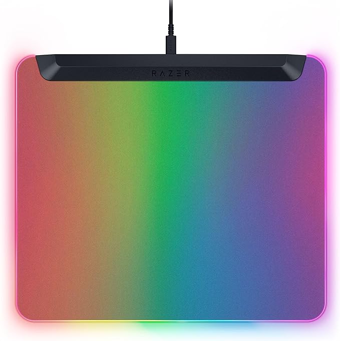 Razer Firefly V2 Pro Fully Illuminated RGB Gaming Mouse Mat: Backlit Design - 15 Zone Chroma Lighting - USB 2.0 Port - Detachable USB Type C Cable - Micro Textured Surface - Anti Slip Base by Unknown