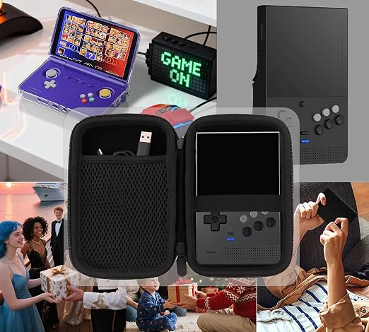 Hard EVA Carrying Storage Case Compatible with Retroid Pocket Flip 2 / Retroid Pocket Classic Retro Game Handheld Console Protective Travel Storage Box (Black) - Image 8