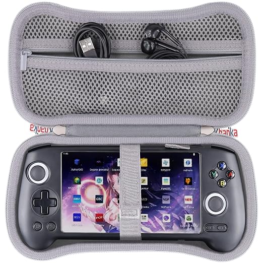 khanka Hard Travel Case Replacement for Anbernic RG556 Retro Handheld Game Console,Case Only. (Grey) by khanka
