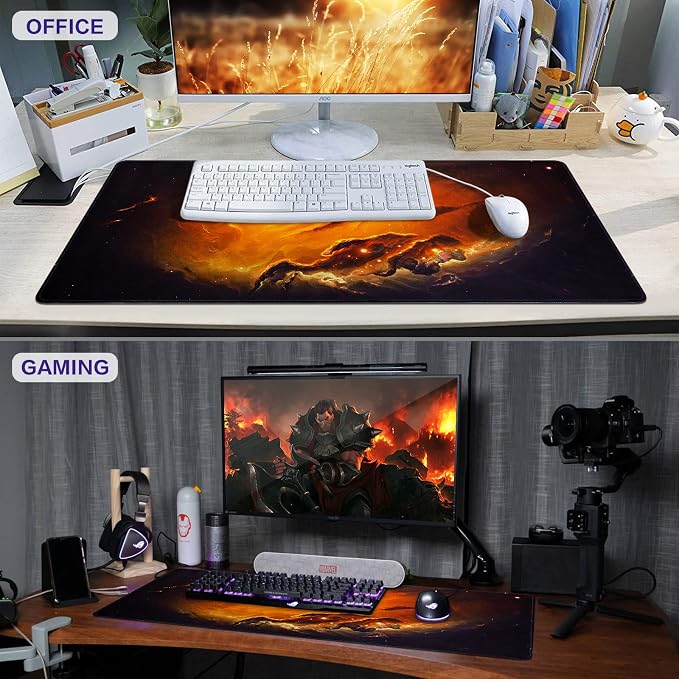 Canjoy Gaming Mouse Pad, 31.5x15.7in Large Mouse Pads for Desk Keyboard Pad | Desk Mat for Keyboard and Mouse Computer Big Full Size Desk Pad with Non-Slip Rubber Base and Stitched Edge for Home Office - Image 7