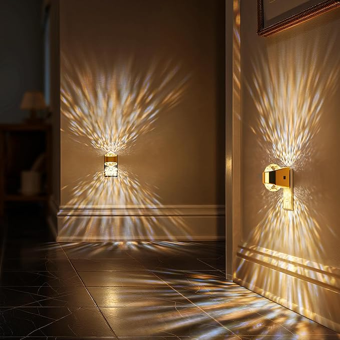 Briignite Night Light, Gold Night Lights Plug into Wall 2Pack LED Projector - Image 4