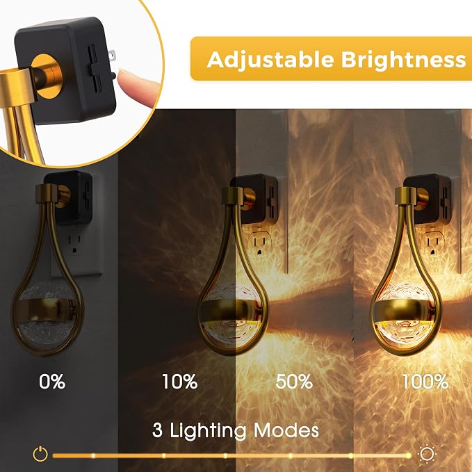 L LOHAS LED Night Lights Plug Into Wall, 2 Pack Star Projector Nightlight - Image 2