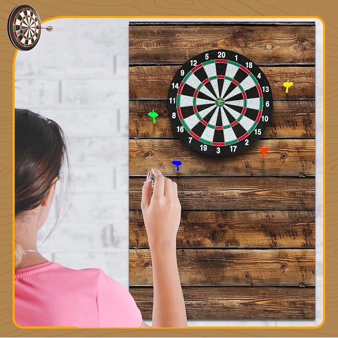 Hahafelt Felt Wood Grain Dart Board Wall Protectors Square Dart Board Backing Tiles Dartboard Backboard Cork Backboards Alternative - Image 5