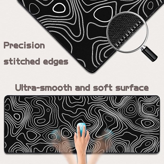 Mouse Pad Gaming - Desk Mat for Keyboard and Mouse - Large Mouse Pads for Desk, Gaming Mousepad with Non-Slip Base, Desks Pad (31.5" X 11.8") for Game, Office and Home - Image 3