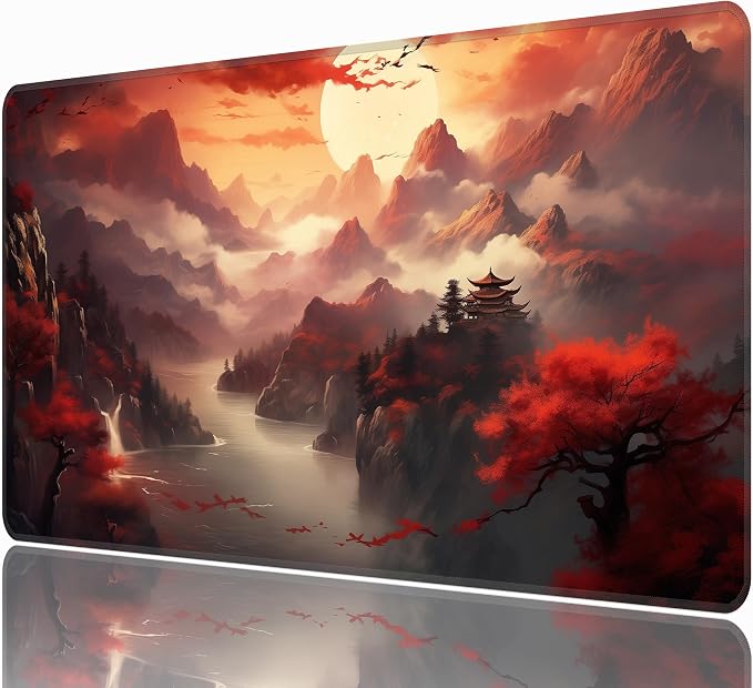 Dark Canyon Desk Mat, XXL 35.4"x15.7" Large Mouse Pad, Full Moon Extended Gaming Mouse Mat,Non-Slip Rubber Base Waterproof with Stitched Edges for Gaming Office Home Decor by Unknown