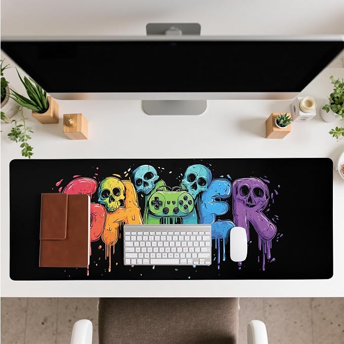 Gaming Mouse Pad Mat XL Extended Large Gaming Desk Pad Mousepad, Vibrant Game Computer Laptop Keyboard and Mouse Mat, Office Desk Decor Mousepad Deskmat with Stitched Edges Mat - Image 3