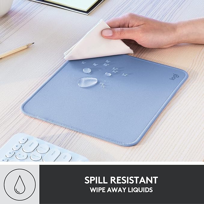Logitech Studio Series Small Mouse Pad, Anti-Slip 9x8 Inches, Blue Grey | Anti-slip rubber base, easy gliding surface, durable materials, portable design, for computers - Image 3