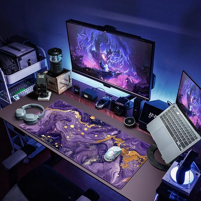 Canjoy Gaming Mouse Pad, 31.5x15.7in Large Mouse Pads for Desk Keyboard Pad | Desk Mat for Keyboard and Mouse Computer Big Full Size Desk Pad with Non-Slip Rubber Base and Stitched Edge for Home Office - Image 7
