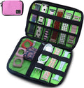 baozai Smart Watch Bands Organizer, Waterproof Portable Electronics Travel Accessories Organizer Bag for Watch Bands, Cable, Charger, Headset, SD Card, Pink by baozai