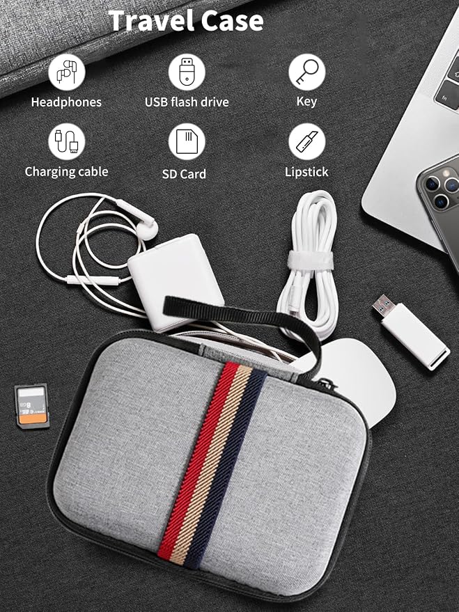 Case for G350 Retro Game Console,NOUKAJU Storage Box,Portable Travel Carrying Protective Storage Case,Protective Case for G350 Retro Handheld Game Console(Grey) - Image 2
