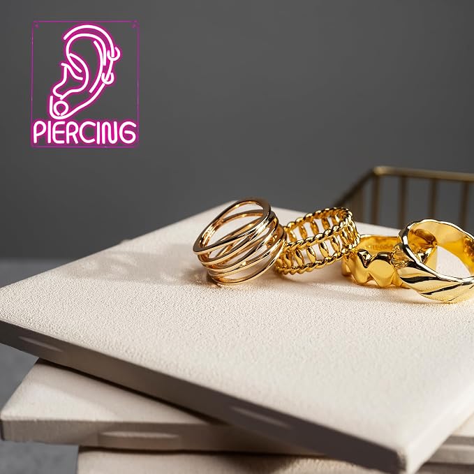 Ear Piercing Neon Sign, Cool Pink Dimmable LED Creative Ear Earring Neon Light, Tattoo Studio Barber Salon Massage SPA Shop Neon Light Decoration, Suitable Gift For Young People And Girls(13 * 11in) - Image 4