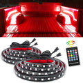 Nilight - TL-31 2PCS 60Inch RGB Truck Bed Light Strip Kit 180 LED RF Remote Control with On Off Switch Blade Fuse 2Way Splitter Extension Cable for Cargo Pickup Truck SUV RV Boat, 2 Years Warranty by Nilight