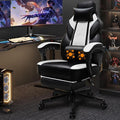 Shintenchi Gaming Chair,Video Game Chair with footrest and Massage Lumbar Support,Height Adjustable Game Chair with 360°Swivel Seat Ergonomic Computer Chair with Headrest for Office or Gaming(White) by Shintenchi%7CFurnitureMadeforRealLife