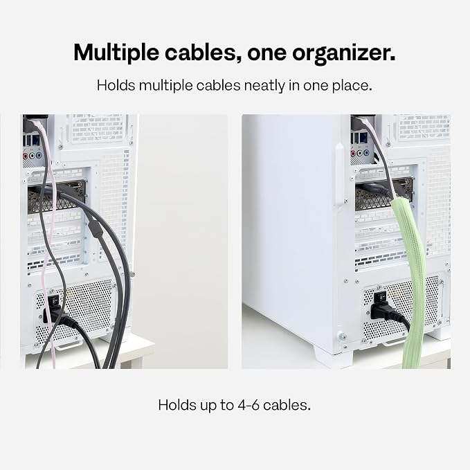 Pixio 10FT Tubing Cable Sleeve – Mint Green 1/2 inch Flexible Cable Management Sleeve for PC, Gaming, TV & Office, Wire Organizer for Desk Cable Cleanup - Image 4