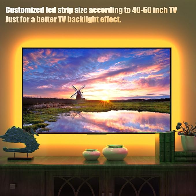 Maylit 8.2 Ft RGB TV LED Backlight for 40-60 Inch Tvs - Image 4