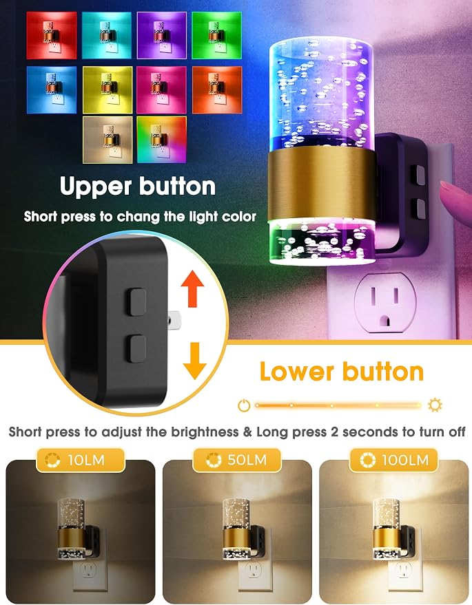 L LOHAS LED Night Lights Plug into wall,Color Changing Night Light - Image 3