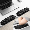 Laborio Elbow Pad for Desk, 2-Pack Cloud Elbow Rest(Black), Edge Arm Rest | L-Shaped, Leather Surface, Memory Foam, Waterproof, Non-Slip Wrist Support Wrist Rest by Laborio
