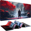 Gaming Mouse Pad - (31.5"×11.8") Japanese Samurai Large Mouse Pads for Desk - Desk Mat for Keyboard and Mouse with Non-Slip Base, Desks Pad Matfor Game/Office & Home by Unknown