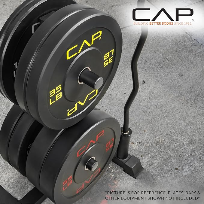 CAP 2-inch Olympic Bumper Plate Weight Set | 100-370 lbs | Multiple Colors | Storage Rack Optional - Image 7